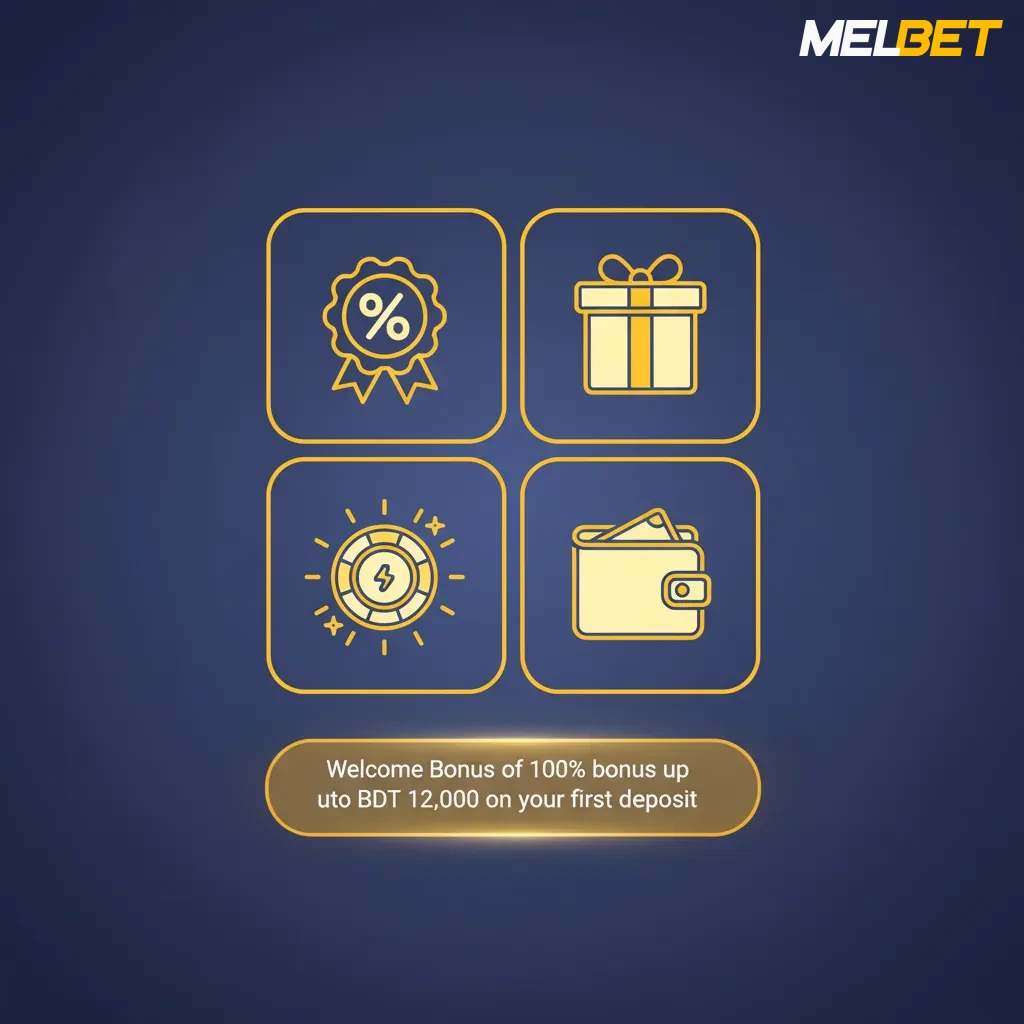 Casino welcome bonus: 100% up to BDT 12,000 on first deposit in Bangladesh. Min BDT 200, 40x wagering in 7 days. Slots 100%.