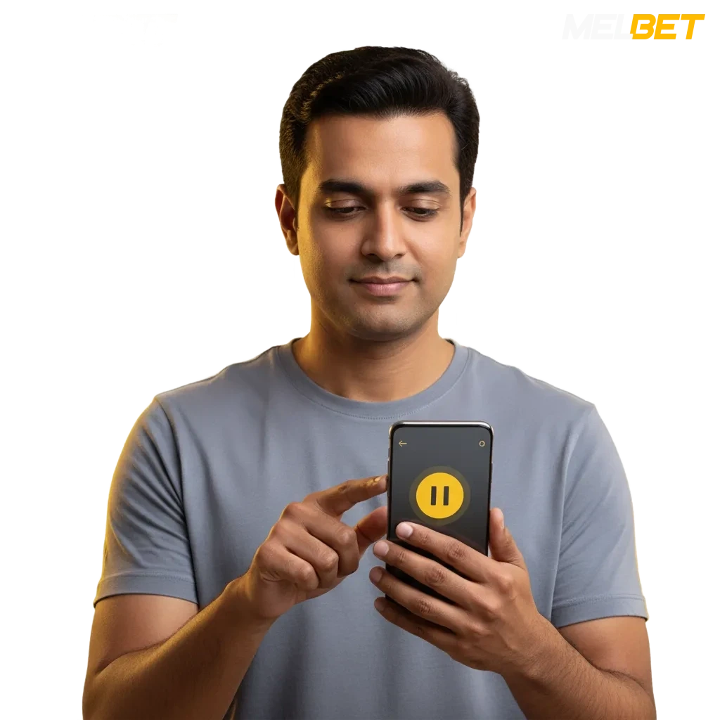 Responsible gaming banner with icons for deposit limits, time reminders, cool-off, self-exclusion, and support.